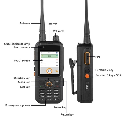 INRICO T368 POC দীর্ঘ দূরত্বের দ্বি-মুখী রেডিও 17 ঘন্টা কাজের সময় দীর্ঘ দূরত্বের হ্যান্ডহেল্ড রেডিও এআই ডুয়াল ক্যামেরা সামনের ক্যামেরা 2 এমপি এবং পিছনের ক্যামেরা 13 এমপি সহ