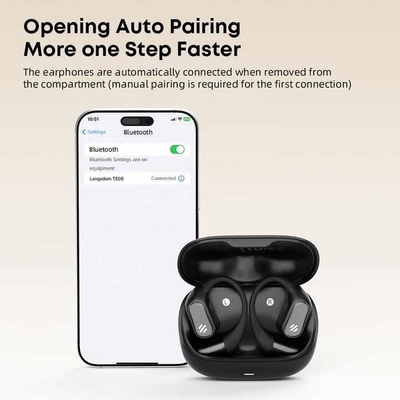 ইয়ারফোন এবং মাইক্রোফোন 500mAh ব্যাটারি ক্ষমতা এবং LED ব্যাটারি সূচক সহ ওপেন-ইয়ার ইয়ারফোন এবং মাইক্রোফোন